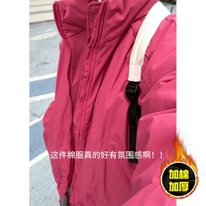 现货5W件冬季三防美式高街雪山立领冲锋衣棉衣男女棉服厚夹克外套图片