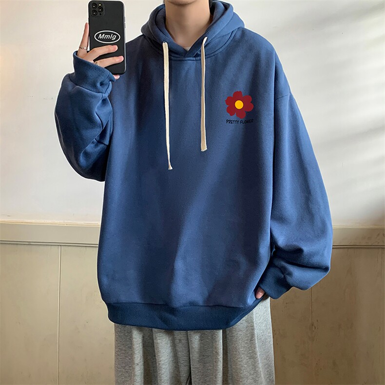 纯棉连帽卫衣男大码运动帽衫宽松薄WY2257-P35加绒款-P40,男装卫衣,电商A040