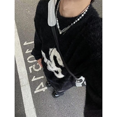 暗黑系蛇图像马海毛毛衣男女小众设计秋冬水貂绒针织衫MY560，男装针织衫/毛衣，星座1116A（原606A-3）