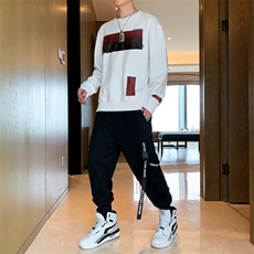 男士卫衣新款春秋ins潮流百搭宽松秋装两件套套装DS988T，男装卫衣，电商A102