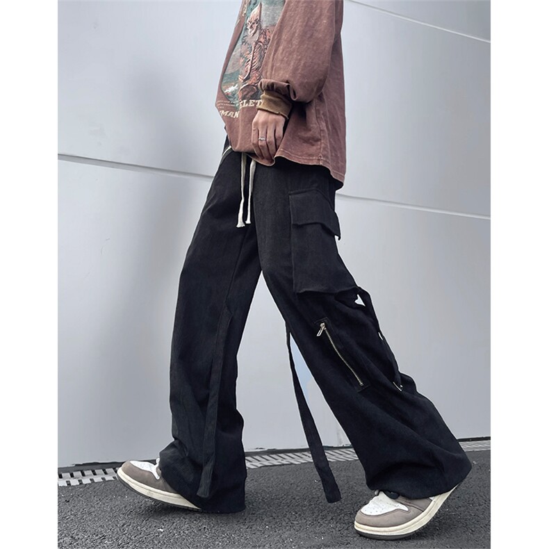 03秋季美式高街宽松多口袋工装裤灯芯绒直筒裤XZ211-1-K2206-P60，男装工装外套，星座211-1