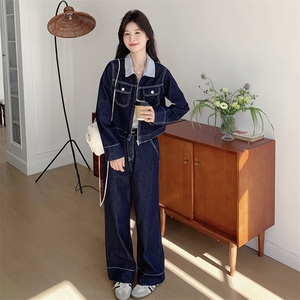 新款盐系拼接牛仔套装2C115-2260-P175-K248图片