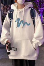 CM052P60加绒65纯棉卫衣秋冬新款连帽美式宽松情侣帽衫港风外套潮，女装短外套，星座304A