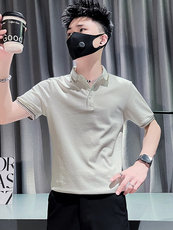 301A-1PL112P55社会小伙店主风男士夏季翻领POLO衫短袖，男装T恤，星座301A-1