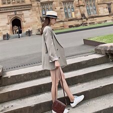 柒柒家点击7以上收藏加够好2件套格子西装T20-P135-控188，女装套装/套裙，柒柒家