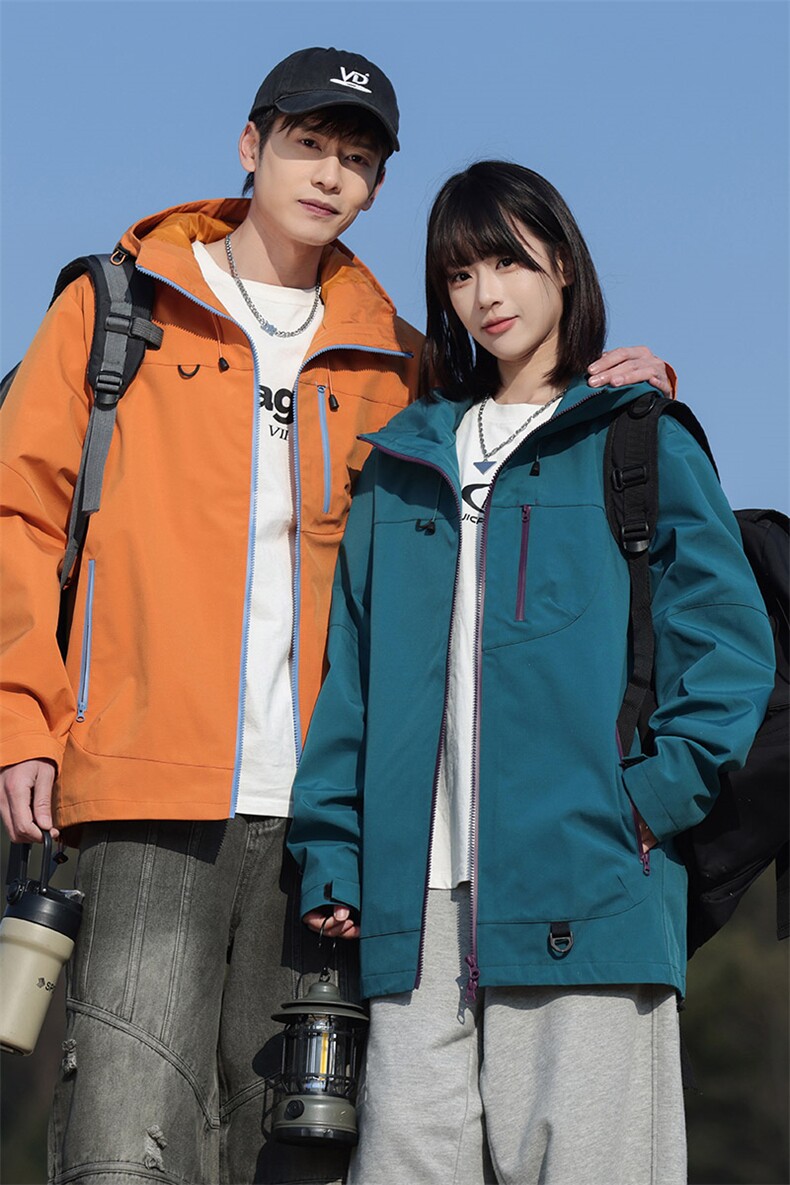 新款男女高品质户外登山服青少年学生冲锋衣夹克外套HS6633-P80,男装夹克,星座1206（原A206）