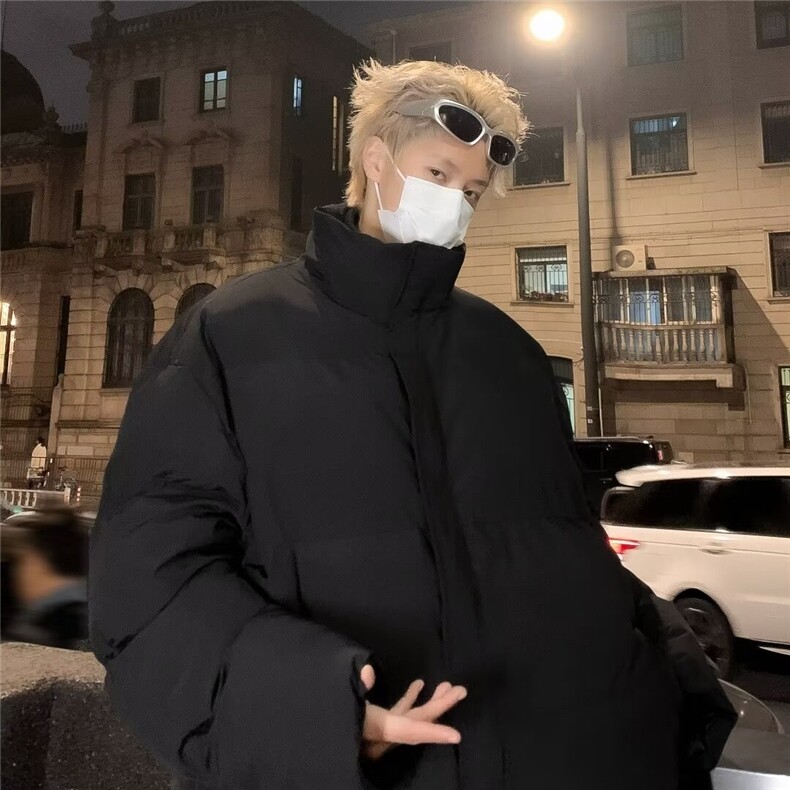 棉服男冬季美式复古连帽棉衣外套加绒加厚连帽棉袄潮丝棉M223/P98,男装棉衣,星座506