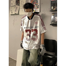 美式冰球服jerseyfit球衣缎面透气短袖T恤男宽松上衣T159，男装T恤，星座1116A（原606A-3）