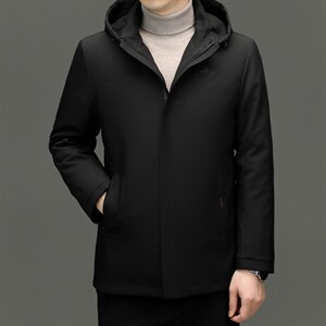 XL-PK8809秋冬男士新款夹克可脱卸兔毛内胆水貂领大衣保暖派克服图片