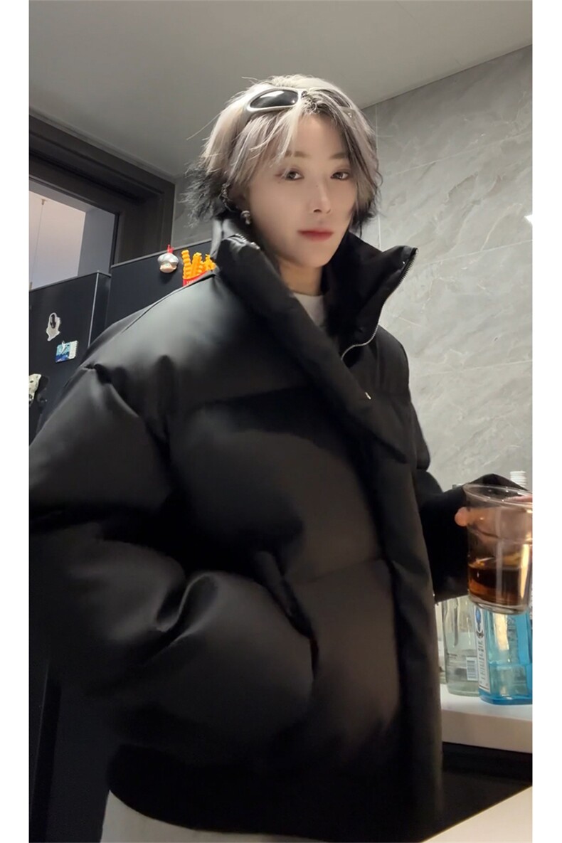 美式立领皮衣棉衣男女情侣棉袄棉服加厚面包服外套MF3667-特P85,男装皮衣,电商B295
