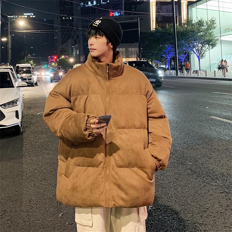 港风麂皮绒棉服男冬新款情侣棉衣外套加厚棉袄羽绒服MY8805-P68，男装棉衣，星座205-1