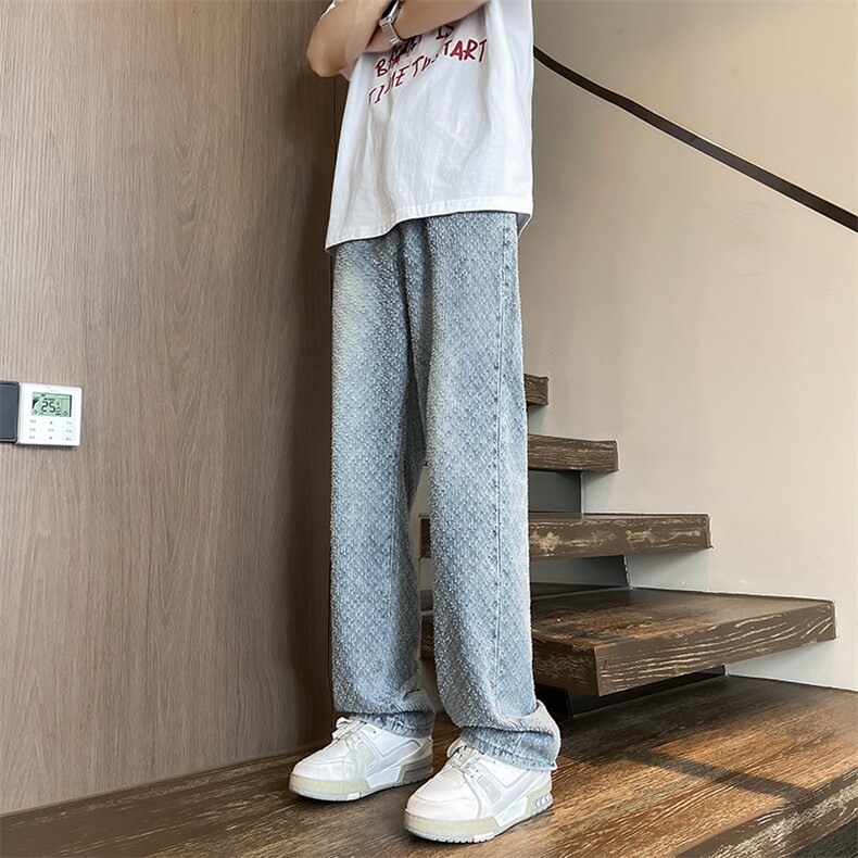 美式复古牛仔裤男夏季薄款裤子美式高街直筒裤NZ15-P45图片