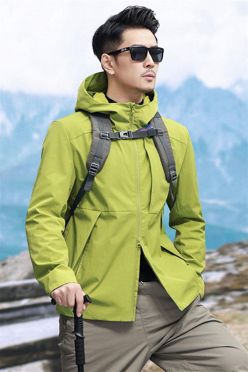 新款时尚冲锋衣男外套女户外防风防水防暴雨情侣旅游登山服潮款,男装夹克,电商B212（原钱塘6029）