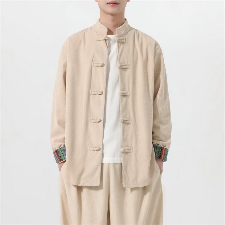 男士衬衫外套灯芯绒夹克盘扣立领风XZ1512-2512-P55,男装夹克,星座1512