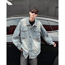 新款小众设计感印花复古牛仔外套SN2108-P68，男装夹克，星座1109-3