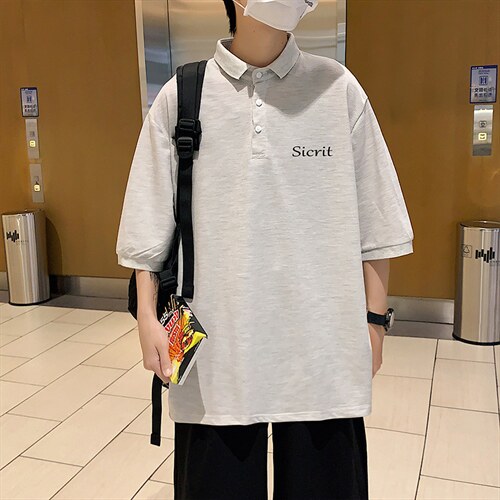 PL57098-P35翻领短袖polo衫男大码胖子半袖t恤男有领保罗衫模特,男装Polo衫,电商A040