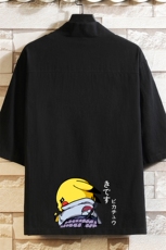 HF59036-P40风汉服男开衫外套七分袖道袍砖墙挂拍，男装民族服装，电商A040A
