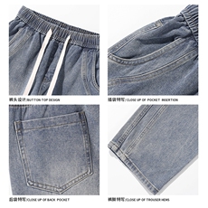 2024GK24002加绒白底大码拼接牛仔裤M-5XGK241021-特P50，男装牛仔裤，电商A022