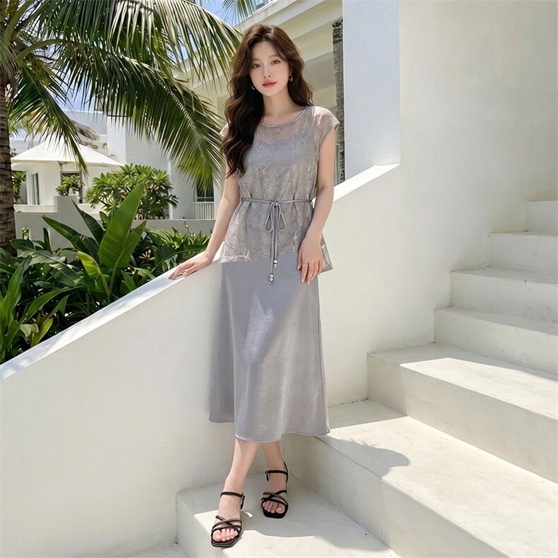 套装女夏季优雅气质两件套,女装套装/套裙,芙芮