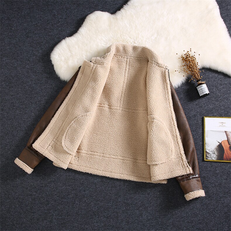 皮毛一体高级感潮流男士秋冬款PU加厚羊羔毛棉服313B-P19-P125,男装棉衣,星座313B