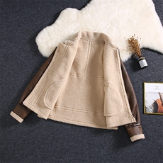 皮毛一体高级感潮流男士秋冬款PU加厚羊羔毛棉服313B-P19-P125，男装棉衣，星座313B