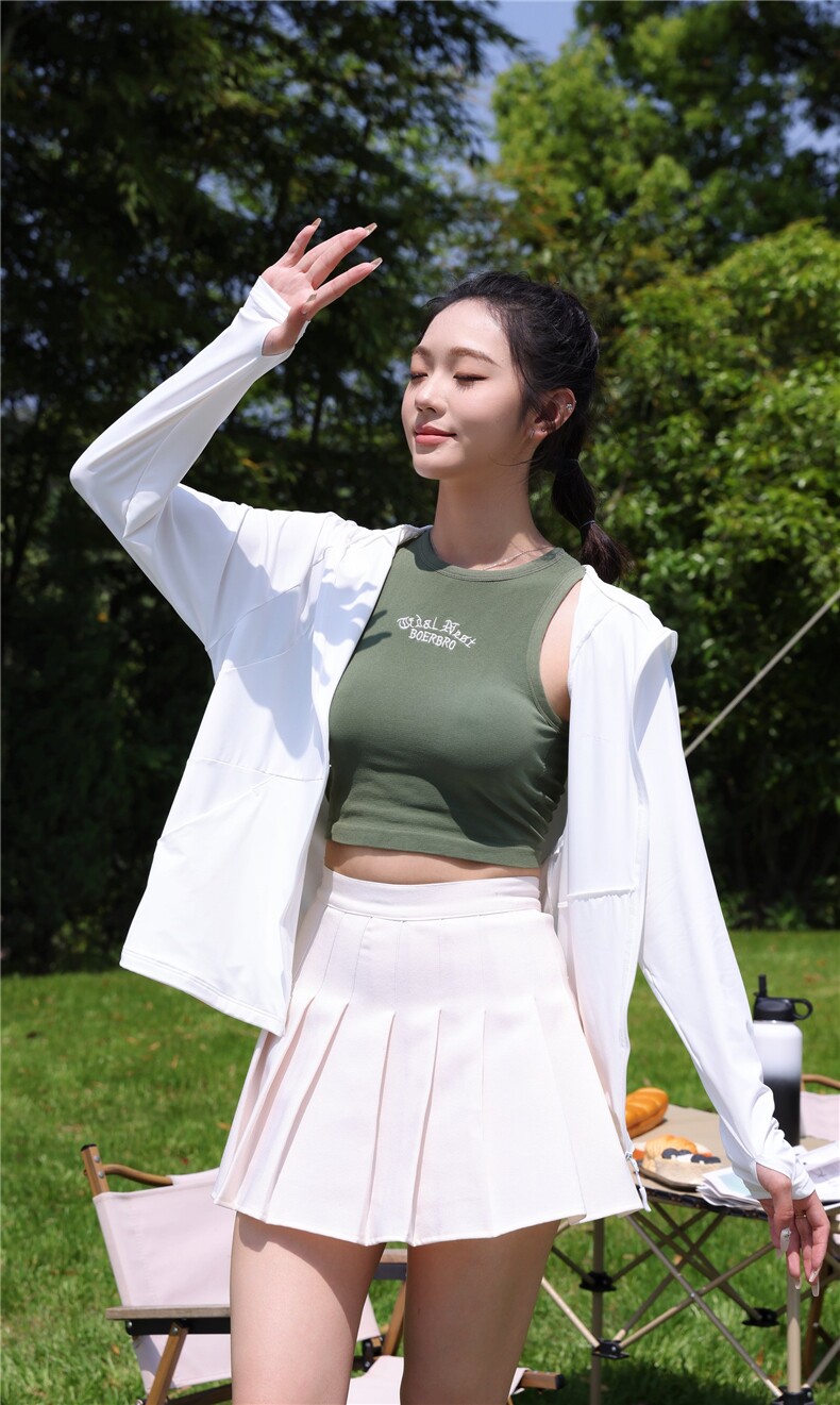 夏日黑胶帽檐防晒衣时尚百搭,女装衬衫,东正羊绒