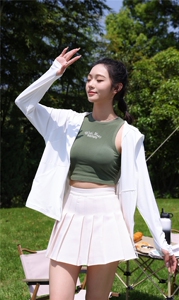夏日黑胶帽檐防晒衣时尚百搭图片