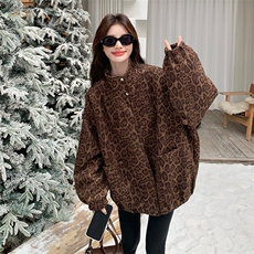 现货数据好麂皮豹纹加棉外套2C277-5839-P165-K268，女装棉衣/棉服，2C277