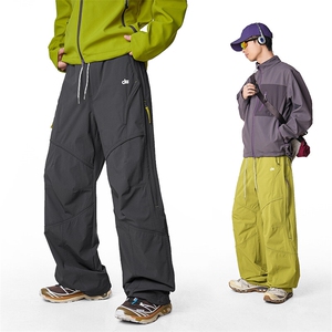 户外机能登山裤男款春秋季2025新款美式潮牌侧链设计感情侣工装裤图片