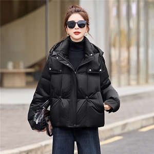 超好看短款羽绒服女2025冬新款时髦洋气白鸭绒外套图片