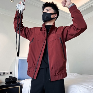 痞帅炸街高级感潮男士外套夹克社会小伙店主风301C-JK14-P98控138图片