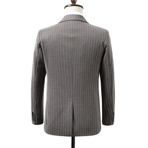 T2Z8630P150新款男士西服套装韩版休闲二件套条纹男西装外套图片