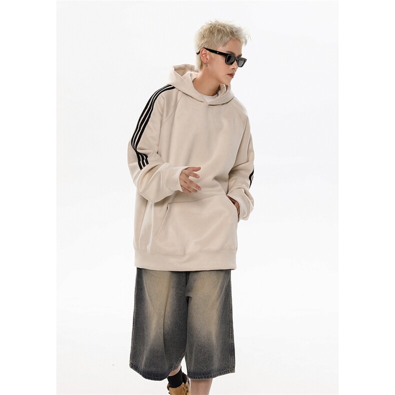 港风大码日系复古袋鼠兜设计感套头连帽卫衣XZ213-W1922-P70控98,男装卫衣,星座213