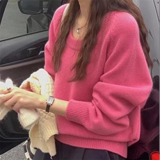 秋冬季羊毛圆领简约休闲百搭羊毛衫，女装羊毛衫，忠诺羊绒