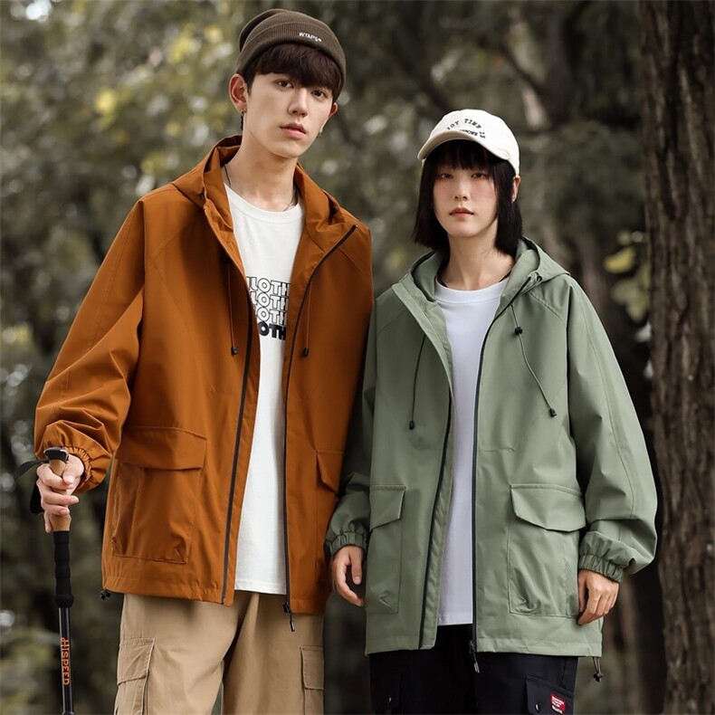 2025春季户外连帽冲锋衣三防情侣登山服夹克男山系外套JK2381-P40,男装夹克,星座1402-1