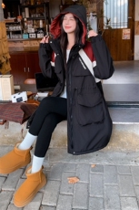 【设计】2D148-A37宽松休闲防风防水加绒加棉外套P215-K335，女装棉衣/棉服，2D148