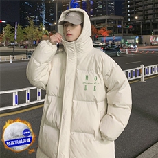 港风新款冬季百搭潮流复古情侣连帽羽绒服外套YR165P245控298，男装羽绒服，电商A247