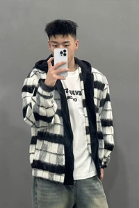 男秋装休闲男款春秋季日系翻领夹克秋季男生毛呢外套男款图片