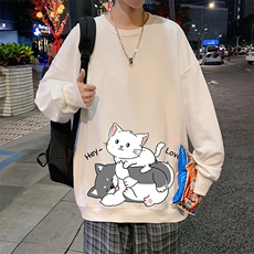 S6300-P28秋季圆领卫衣男大码韩版宽松长袖外套，男装卫衣，电商A040