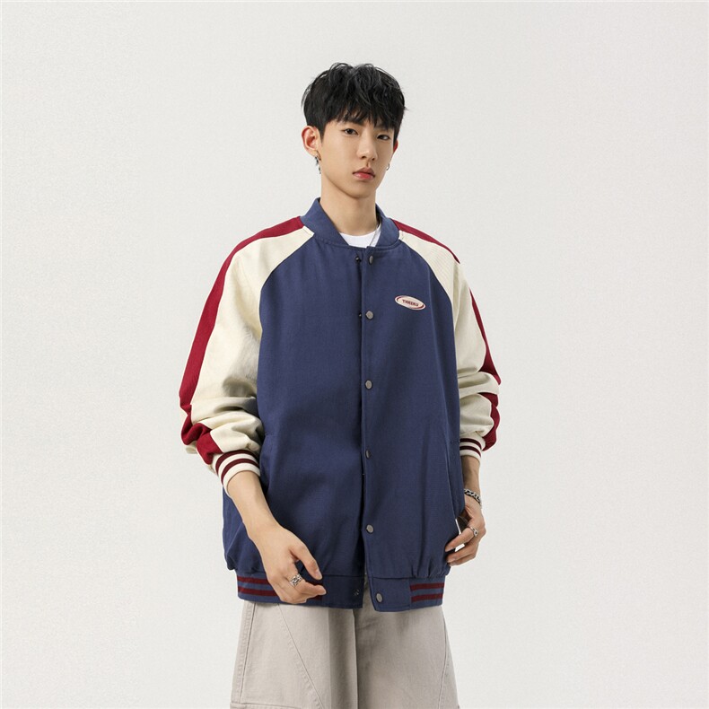 2025新款撞色棒球服潮流情侣字母夹克上衣9106/P95,男装夹克,星座202
