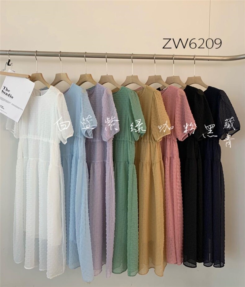 多色连衣裙～～，女装连衣裙，左维