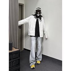 B221美式ins高街暗黑重工艺宽松直筒牛仔裤LK23125-P65控88，男装牛仔裤，电商B221