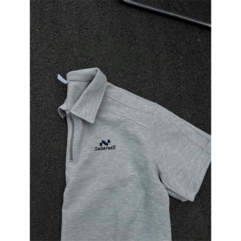 网图有货美式解构拼接刺绣polo短袖男休闲宽松情侣上衣A461-P35,男装T恤,星座1505