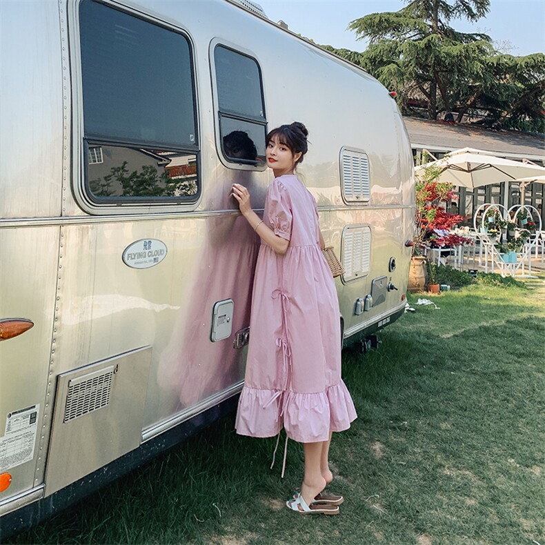 2021新款粉色连衣裙Z189P90K138,女装连衣裙,浙宝296A