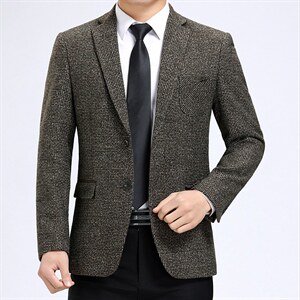 2023秋季新款男士西服商务中年便服单西薄款小西装外套时尚百搭图片