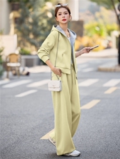 休闲风2026年春季两件套长袖长裤宽松两件套套裤女装运动休闲女，女装套装/套裙，微微衣阁