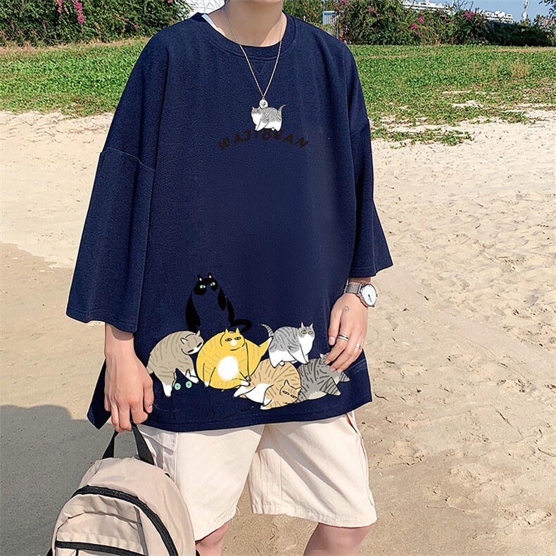 Q11155-P30春夏季七分袖t恤男大码五分袖男短袖中袖,男装T恤,电商A040