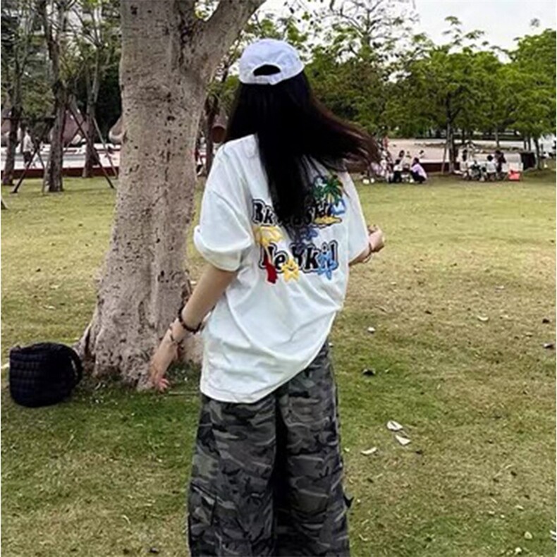 万针全刺绣工艺抖音得物高品质260克重磅纯棉双纱美式高街短袖T恤,男装T恤,电商A486