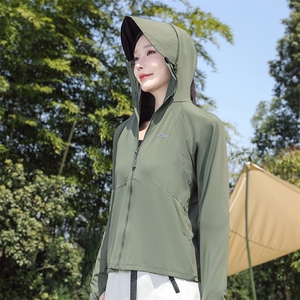 锦纶原纱防晒衣夏季黑胶帽檐UPF100+防紫外线冰感防晒服2359-P35