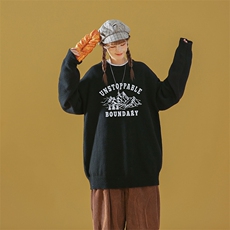 中性风秋/冬潮流时尚印花百搭保暖圆领宽松套头毛衣M1026P50控68，男装针织衫/毛衣，A247A
